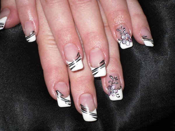 Черно белый френч