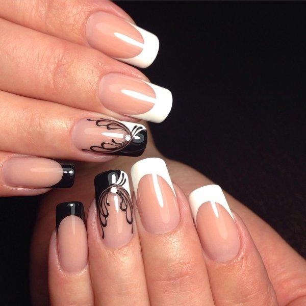 Френч белый с черным