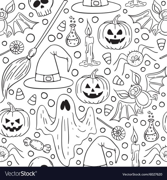 Раскраски Стикеры на Хэллоуин