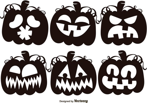 Силуэт тыквы на Хэллоуин