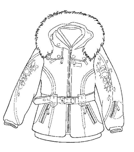 Куртка раскраска