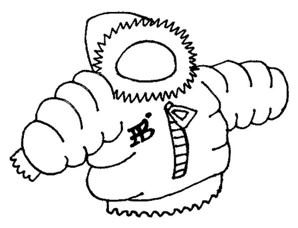 Куртка раскраска для детей