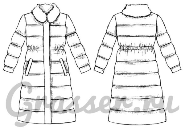 Пальто пуховик выкройка