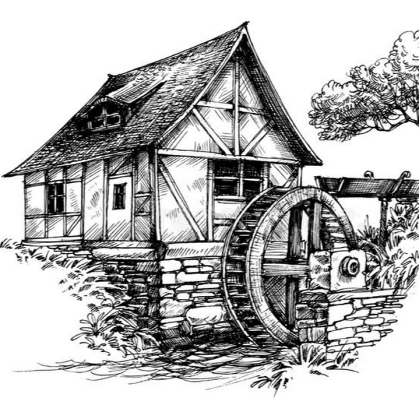 Разрушенный дом рисунок