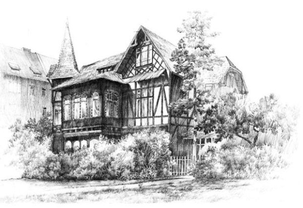 Наброски деревенских домов