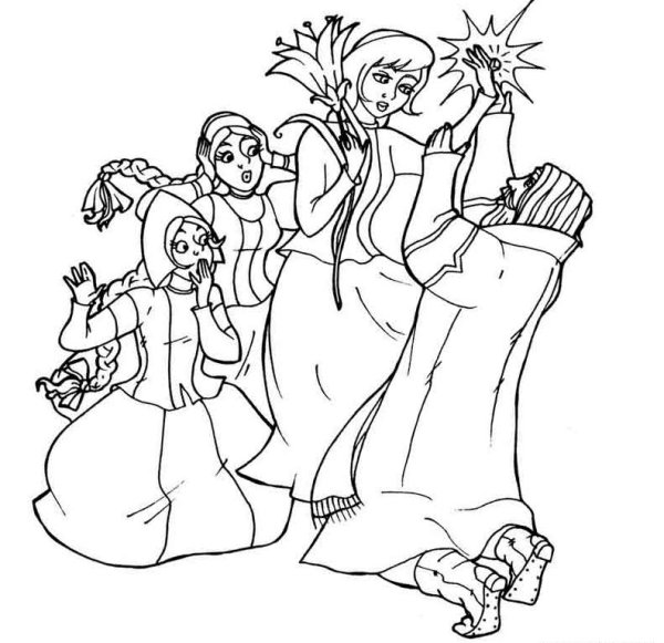 Аленький цветочек раскраска