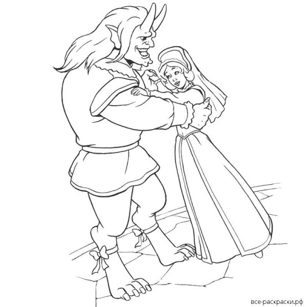 Аленький цветочек раскраска