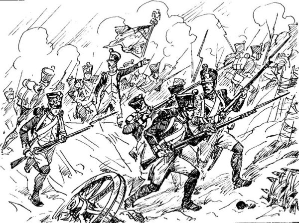 Бородинское сражение 1812 раскраска