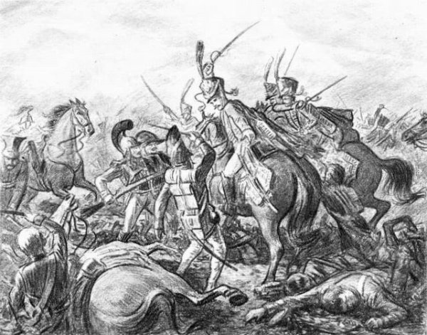 Рисунок Бородино Михаила Юрьевича Лермонтова