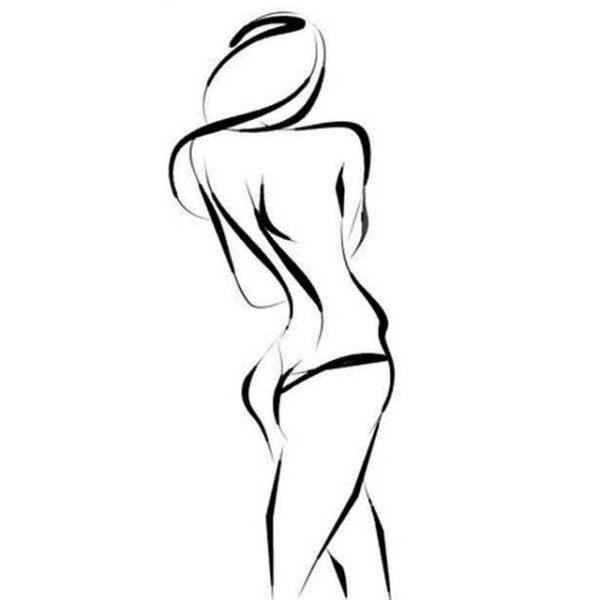 Очертания фигуры девушки