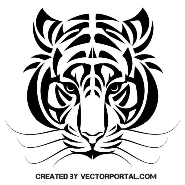 Трафарет тигра