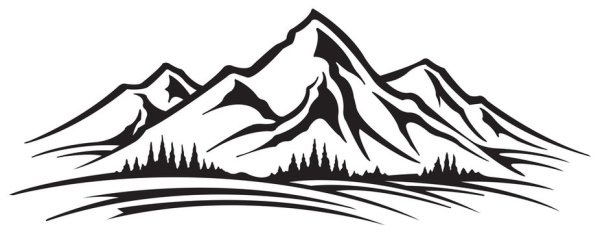 Гравировка горы