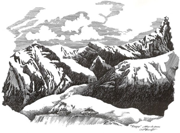 Горы карандашом