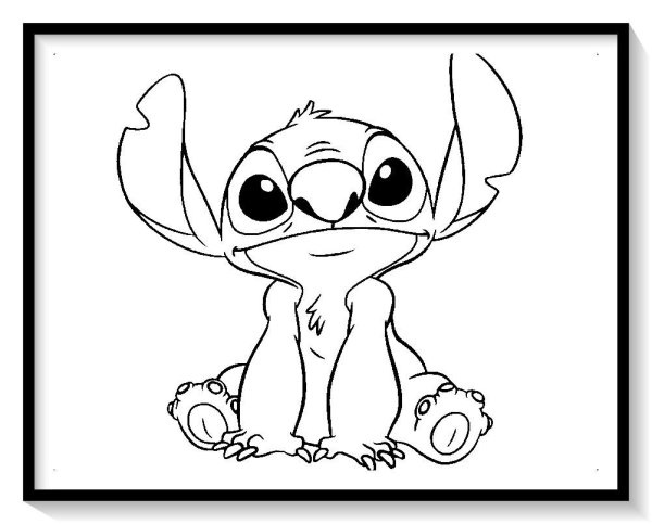 Раскраска Стич и девочка Стич