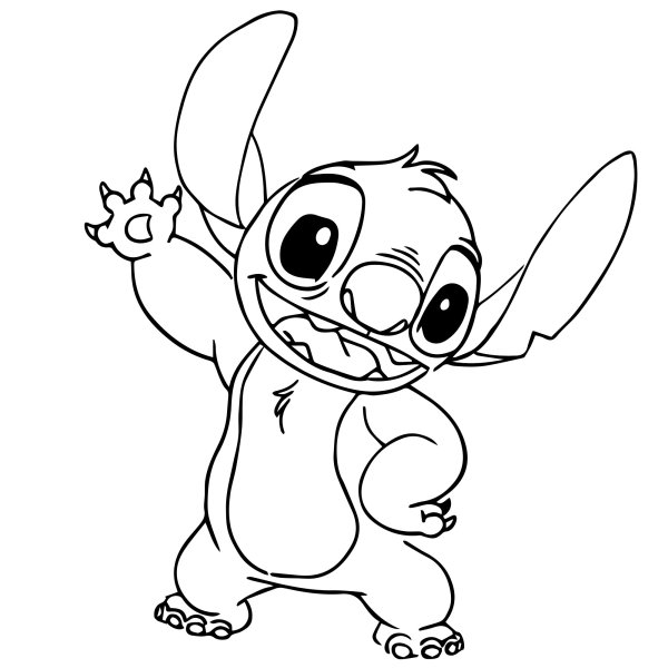 Стич и Энджел раскраска