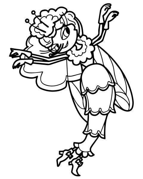 Муха Цокотуха раскраска раскраска