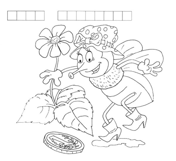 Муха Цокотуха раскраска для детей по сказкам Корнея Чуковского