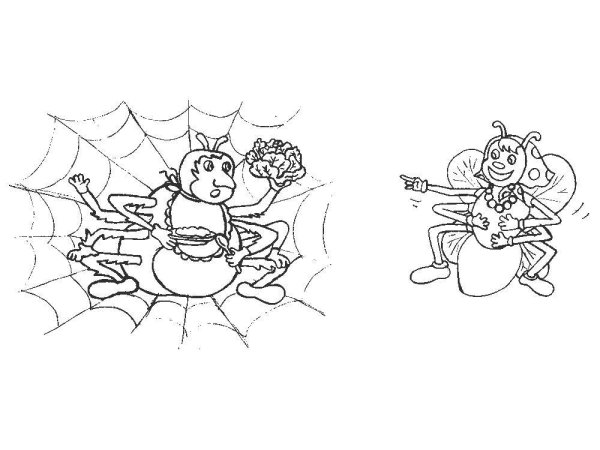 Раскраски к сказке Муха Цокотуха для детей