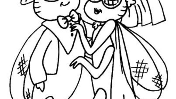 Свадьба Муха Цокотуха разукрашка