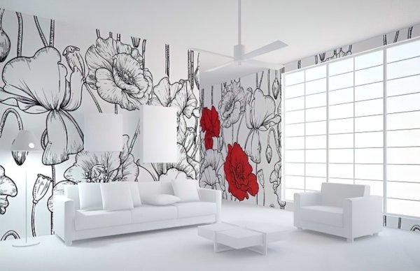 Рисунок на стене в квартире