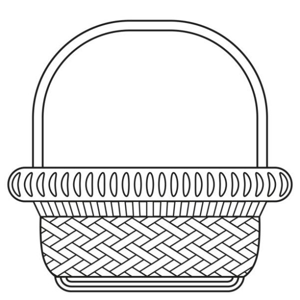 Силуэт корзины для детей