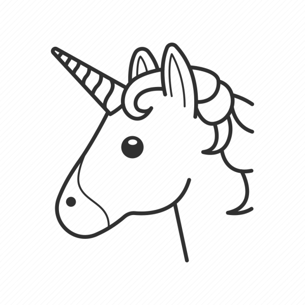 Голова единорога раскраска