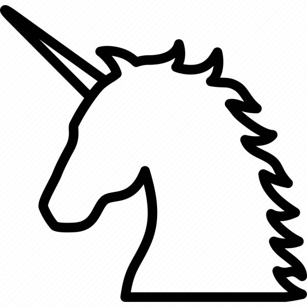 Единорог контур головы