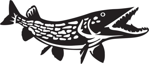 Щука силуэт