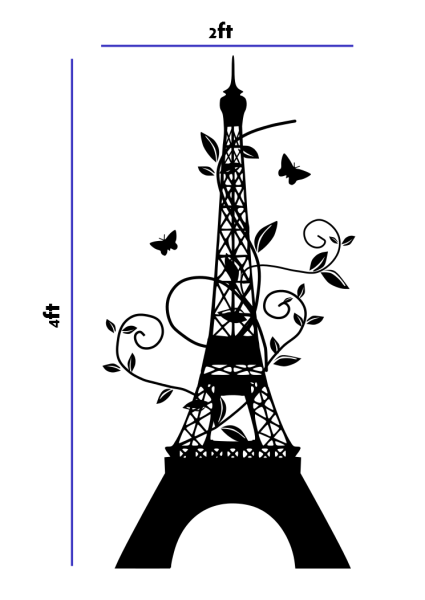 Париж силуэт Эйфелевой башни