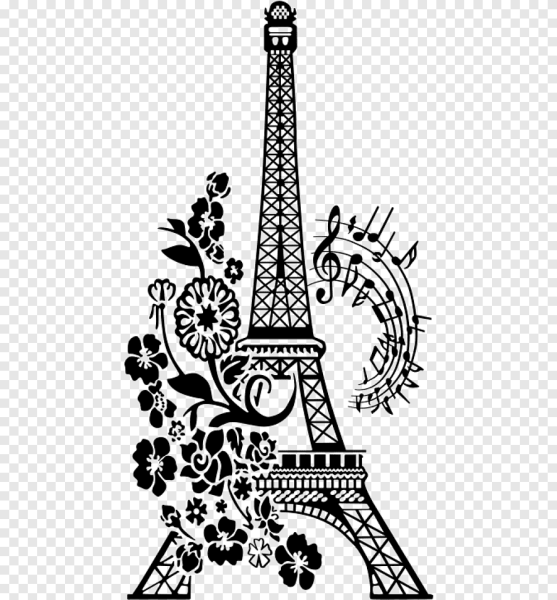 Силуэт башни в Париже