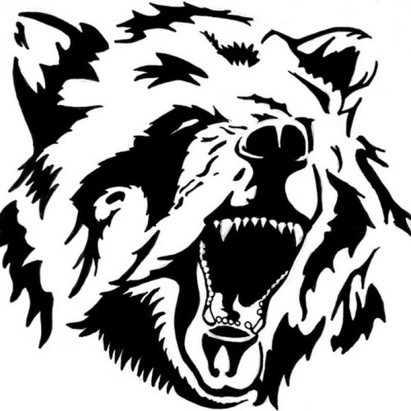 Медвежий оскал тату эскиз