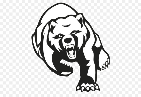 Трафарет медведя