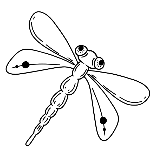 Стрекоза контур
