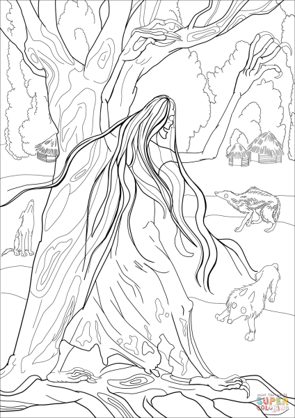 Су анасы раскраска для детей