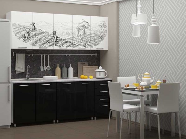 Кухня с фотопечатью Париж 1,8м миф