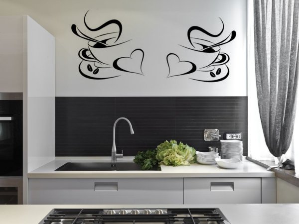 Наклейки в интерьере кухни