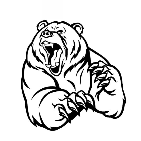 Наклейка медведь