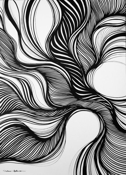 Абстрактная композиция из линий