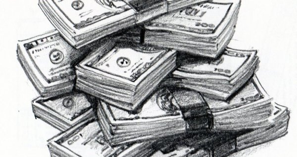 Деньги зарисовка