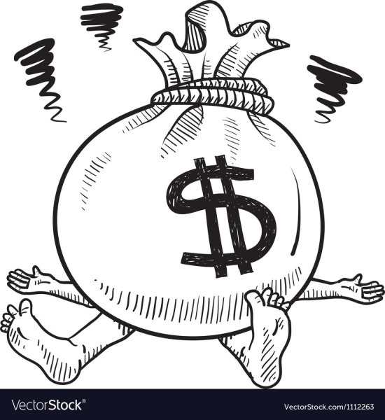 Рисунок денег для срисовки