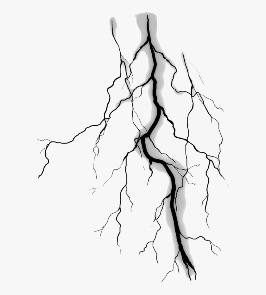 Молния черно белая