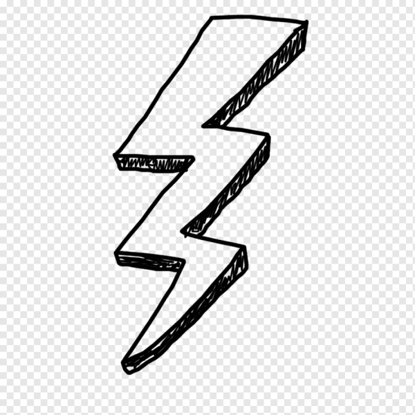 Молния рисунок карандашом