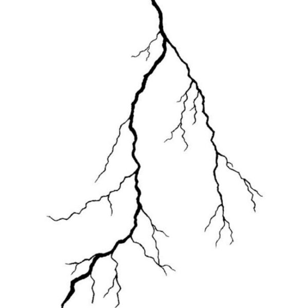 Молния трафарет