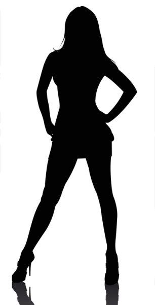Очертания фигуры девушки