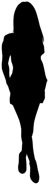 Силуэт девушки в полный рост