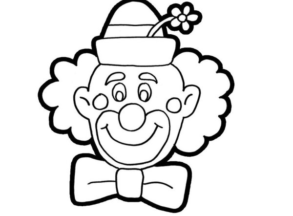 Клоун вектор раскраска