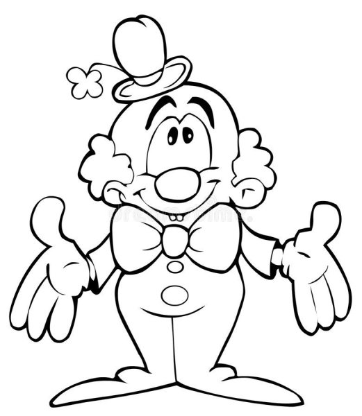 Портрет клоуна для раскрашивания