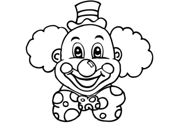 Клоун раскраска
