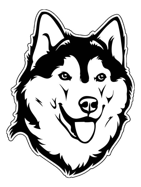 Хаски трафарет