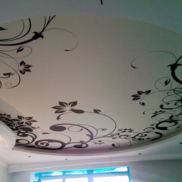 Натяжные потолки с узорами